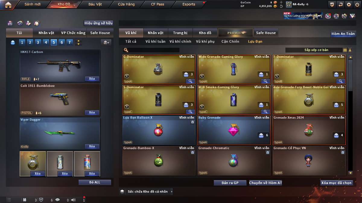 shop acc cf uy tin gia re